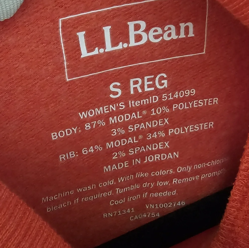 LL Bean Sweater Womens S SoftFlex Mock Neck Stretch Pullover Top Coral Red - Picture 5 of 10